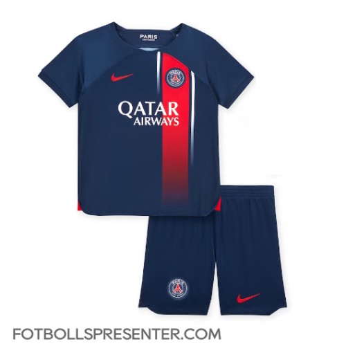 Paris Saint-Germain Hemmatröja Barn 2023-24 Kortärmad (+ korta byxor)